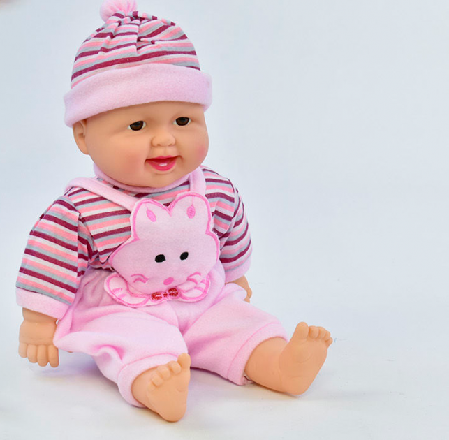 

Пупс-хохотун Limo Toy Baby музыкальный в розовом комбинезоне 42 см (Х 2418-2)