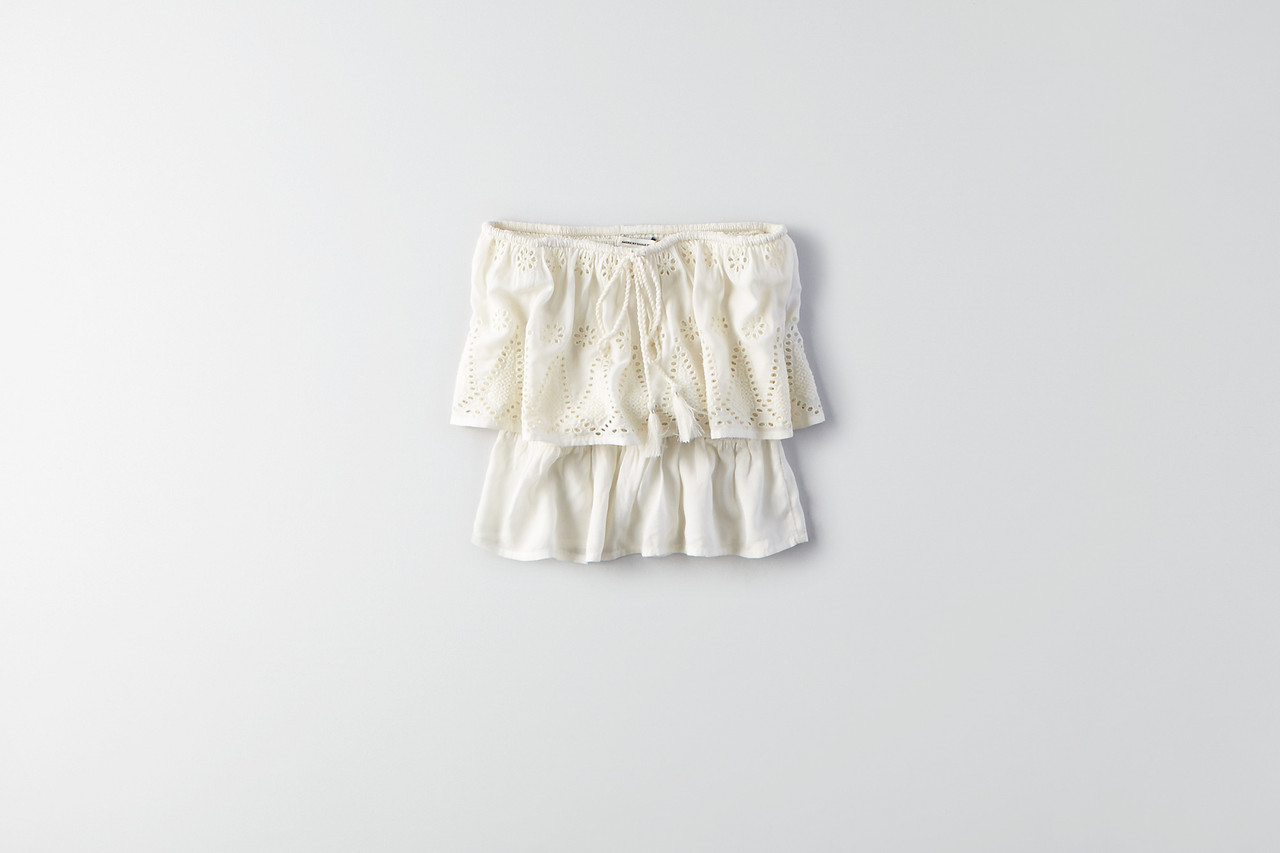 

Женская майка AEO Eyelet Ruffle Cream, Женская майка AEO Eyelet Ruffle Cream (M)