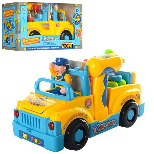 

Конструктор машинка-грузовик с набором инструментов Huile Toys Разноцветный 000100463