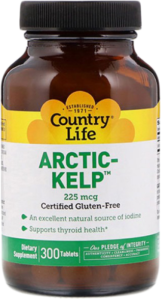 

Натуральная добавка Country Life Arctic Kelp (Норвежская ламинария) 225 мкг 300 таблеток (015794041351)