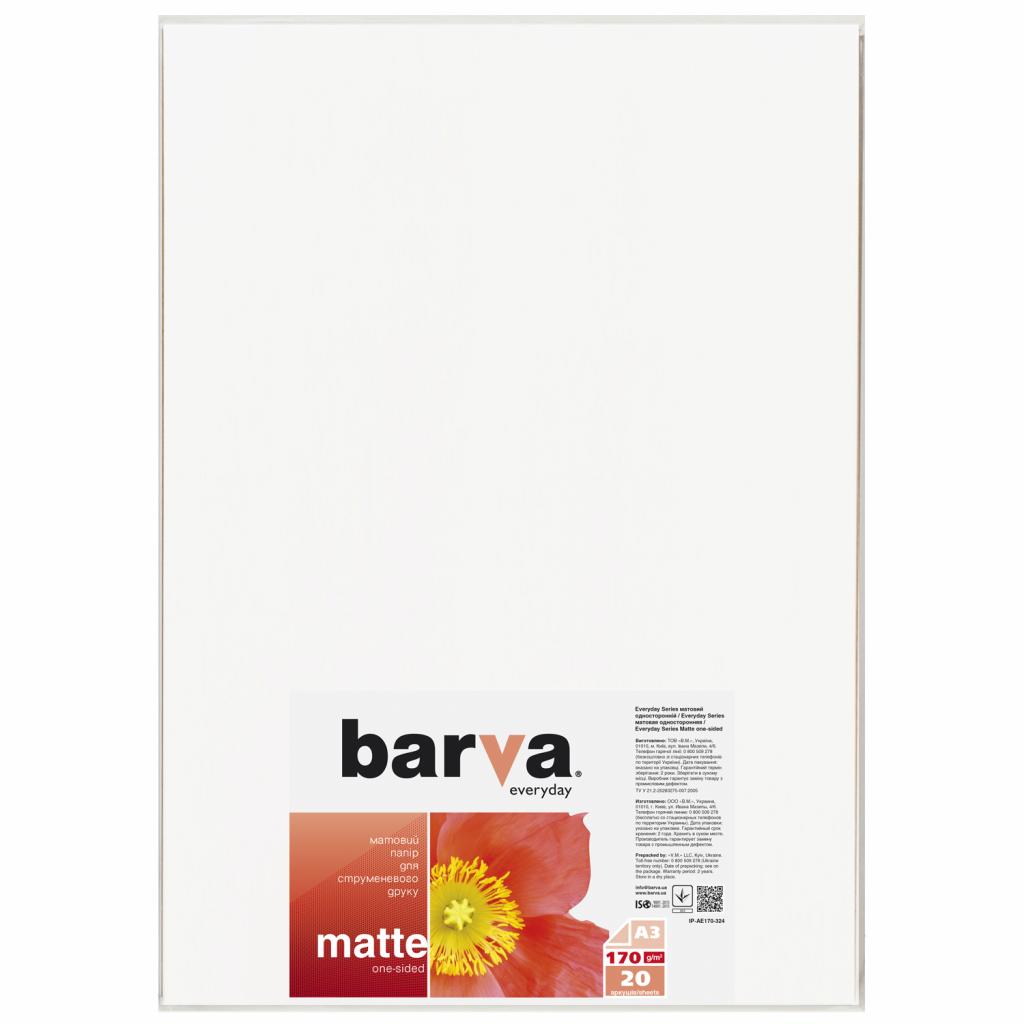 

Бумага BARVA A3 Everyday Matte 170г, 20л (IP-AE170-324)
