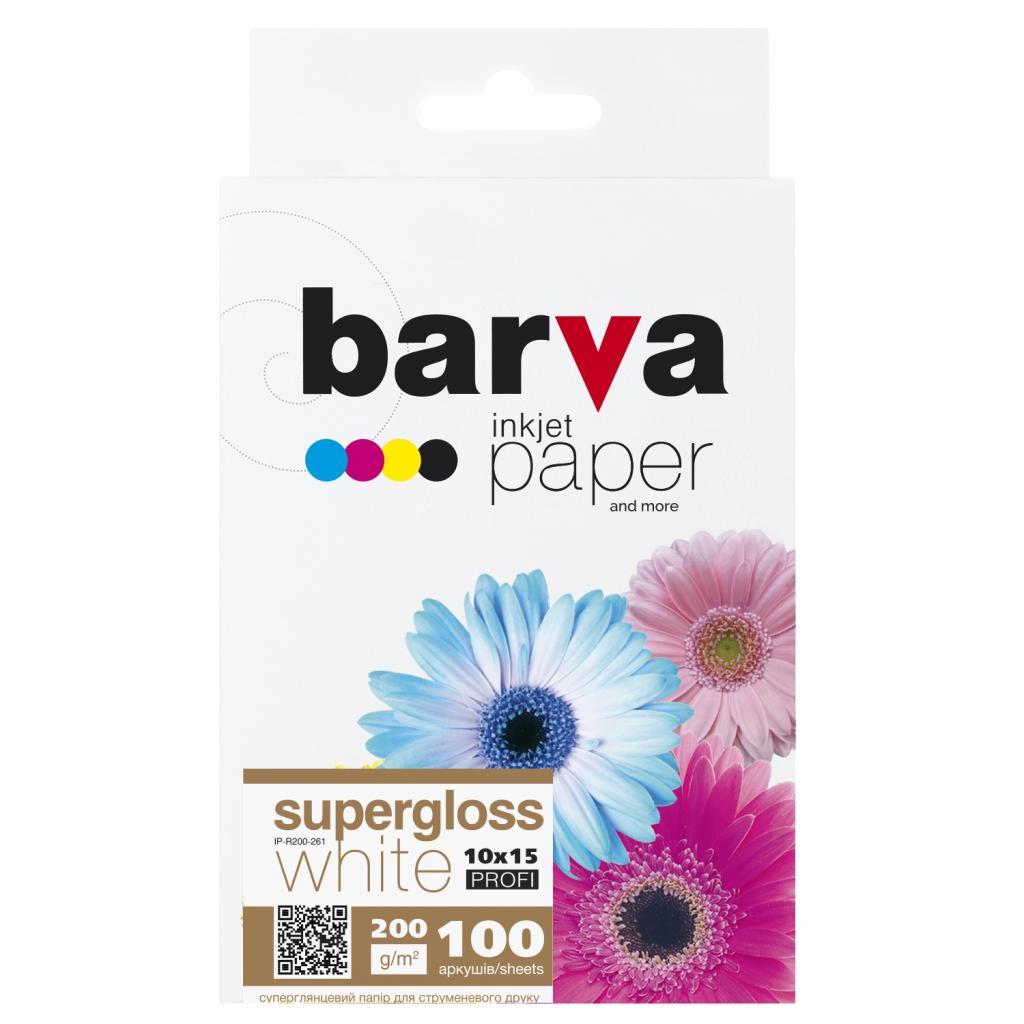 

Бумага BARVA 10x15, 200 g/m2, PROFI, 100арк, supergloss (R200-261)