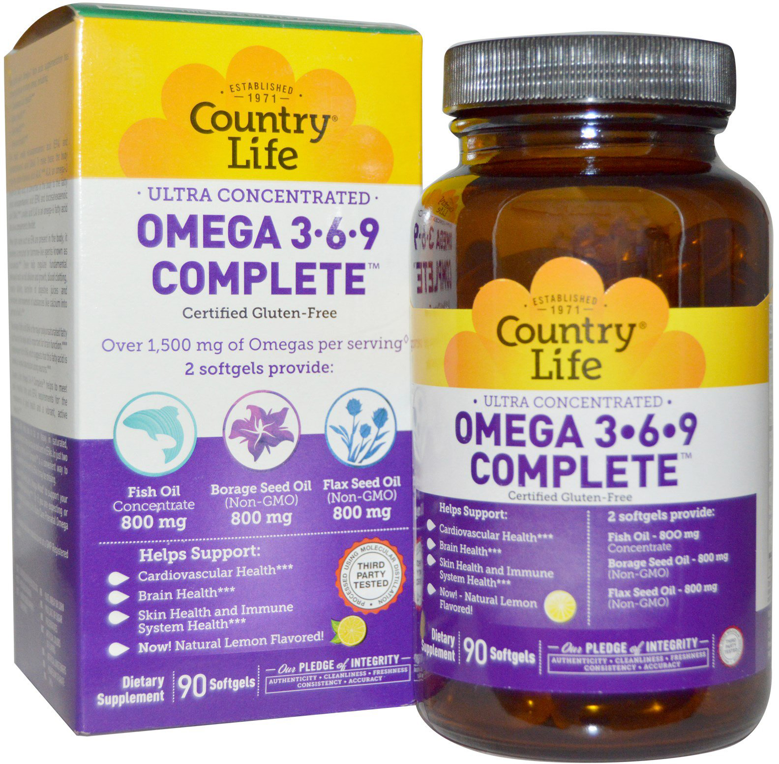 

Жирные кислоты Country Life Ultra Omega 3-6-9 90 капсул (015794041009)