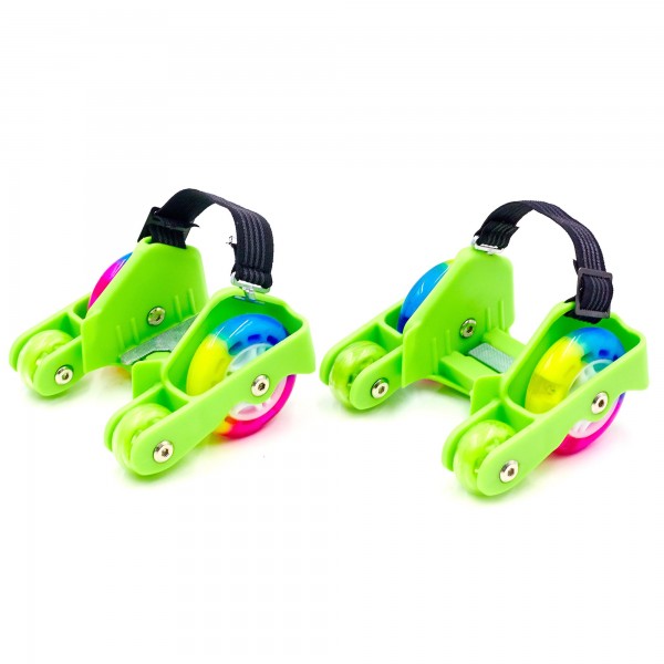 

Ролики на пятку четырехколесные с раздвижной системой Record Flashing Wheel SK-6376 Green (PS00126)