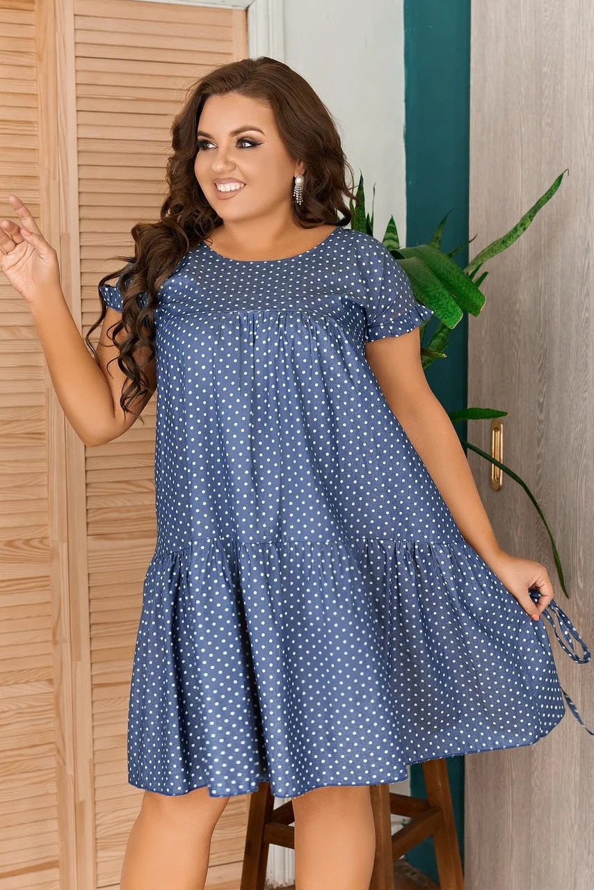 

Платье джинсовое в горошек Modnicy 05230 48-52