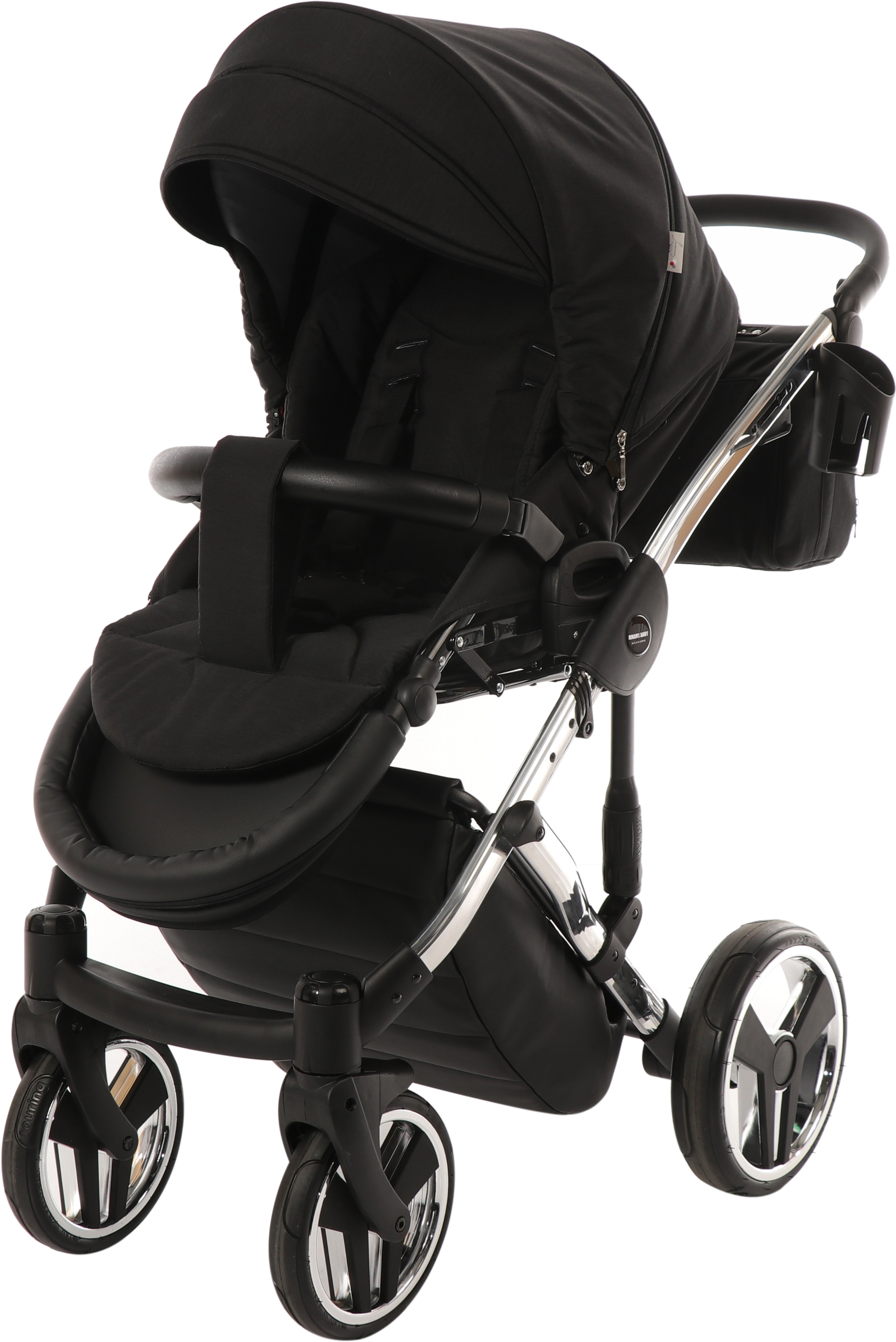 

Универсальная коляска 2 в 1 Junama Diamont S-line Silver 03 Черная на серебристой раме (JD-SL-03)