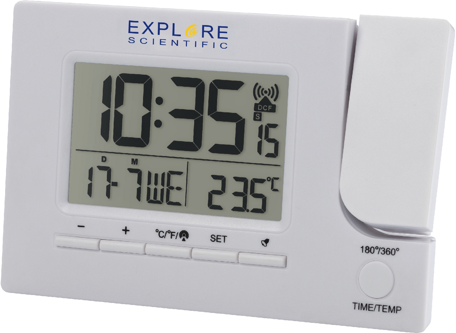 

Проекционные часы Explore Scientific Slim Projection RC Dual Alarm White