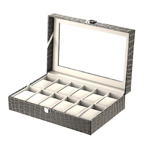 

Шкатулка для хранения часов Craft 12PU.CROC.BL