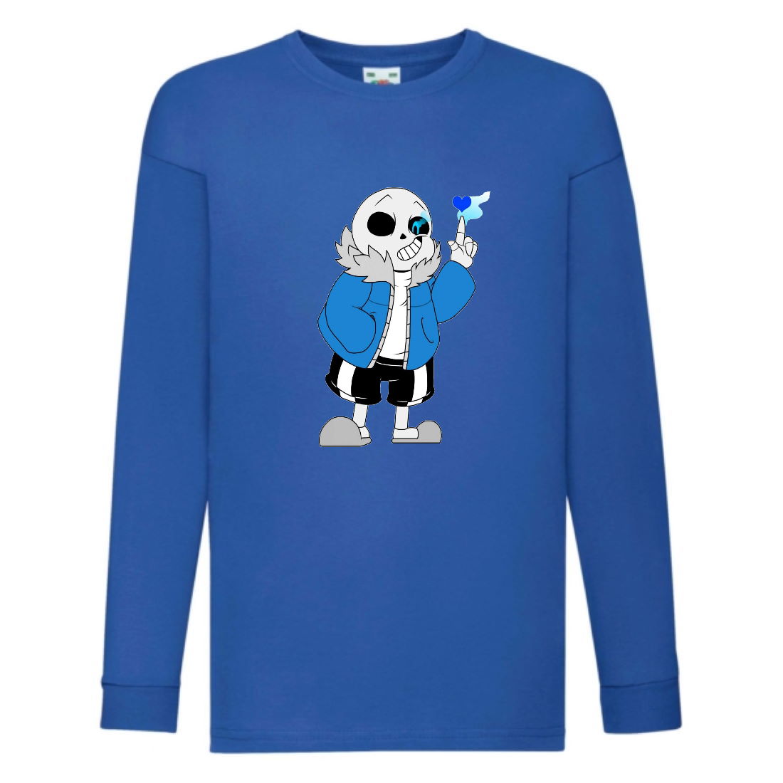 

Лонгслив реглан Андертейл 014 (Undertale) синий (UNTA blu 014) 116 см