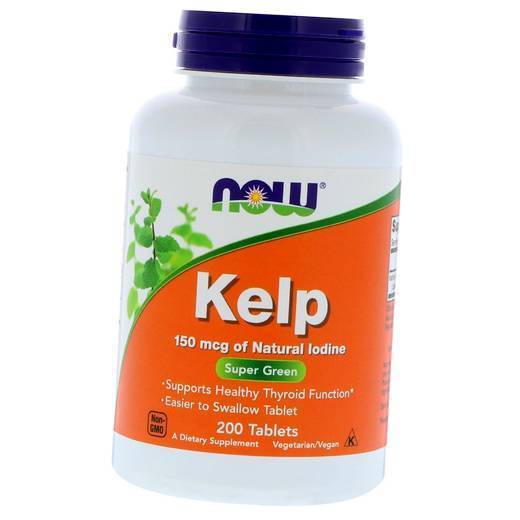 

Йод из Органических водорослей, Kelp 150, Now Foods 200таб (36128406)