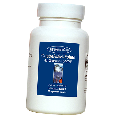 

Фолат, 4-е поколение 5-MTHF, QuatreActiv Folate, Allergy Research Group 90вегкапс (36372004)