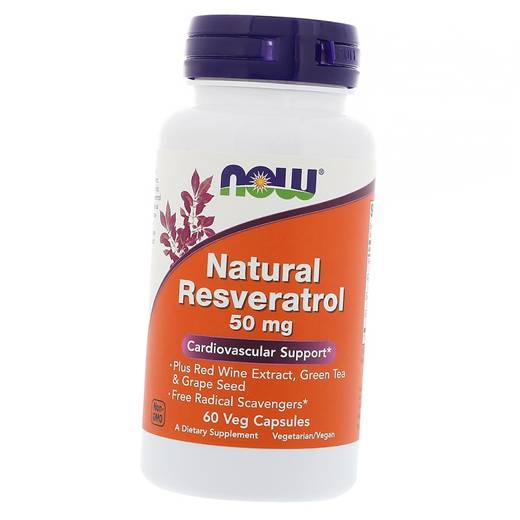 

Антиоксидант Now Foods Natural Resveratrol 50 60вегкапс (70128001)