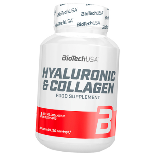 

Гиалуроновая кислота и Коллаген, Hyaluronic and Collagen, BioTech (USA) 30капс (68084001)