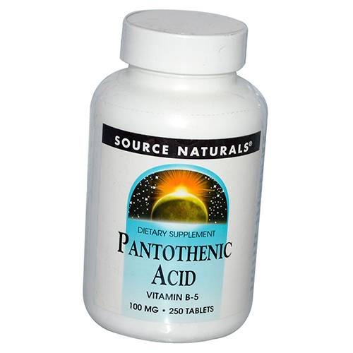 

Пантотеновая кислота, Pantothenic Acid, Source Naturals 250таб (36355008)