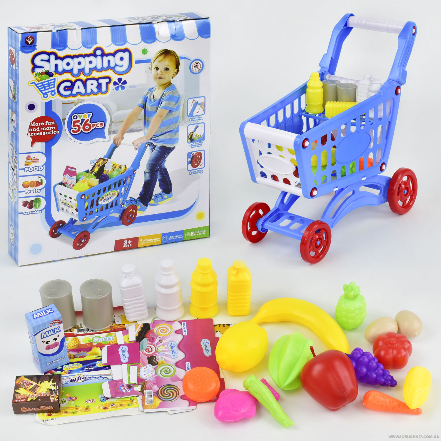 

Игровой набор Супермаркет тележка с продуктами 922-10 в коробке