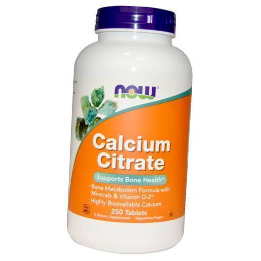 

Витамины для костей, Calcium Citrate, Now Foods 250таб (36128080)