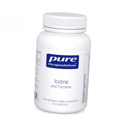 

Йод и Тирозин, Iodine & Tyrosine, Pure Encapsulations 120капс (36361036)