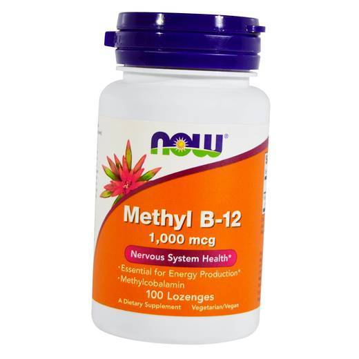 

Метил В12, Methyl B-12 1000, Now Foods 100леденцов (36128071)