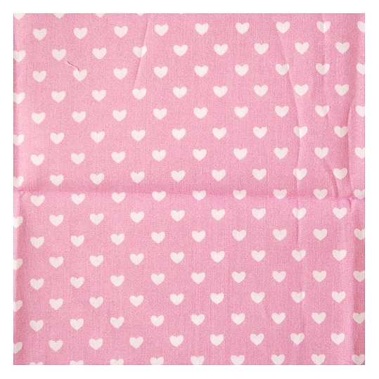 

Ткань для пэчворка Fashion Fabrics Розовая с белыми сердечками 98х100 см 2-2382