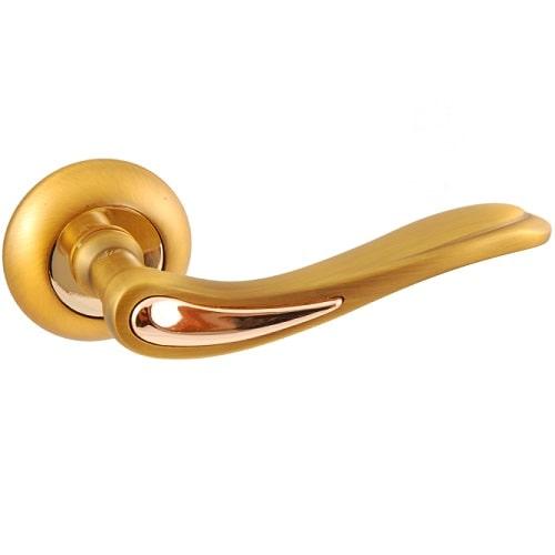 

Ручка дверная Siba Modena Z15 0 29 09 латунь матовая/золото полированное