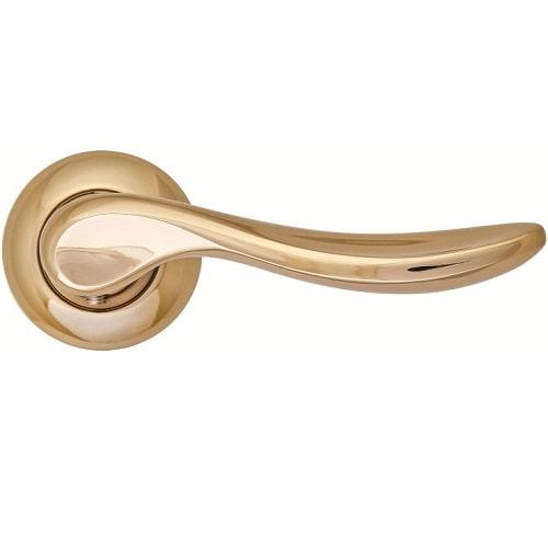 

Ручка дверная Siba Latina Z24 0 11 21 золото матовое темное/ золото темное