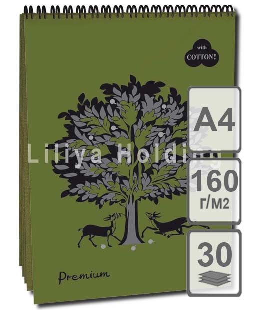

Блокнот для пастели Лилия Холдинг Premium Dark jungle А5 160г 30л