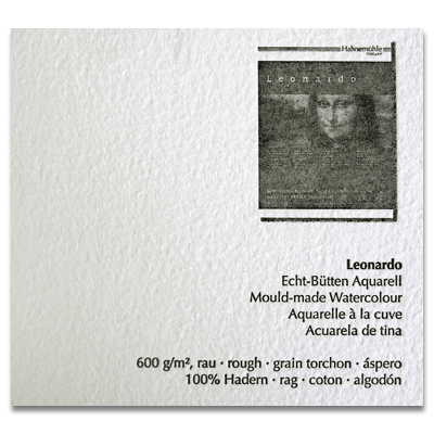 

Бумага для акварели Hahnemuhle Leonardo В2 (56х76) 600г 100% хлопок среднее зерно СР