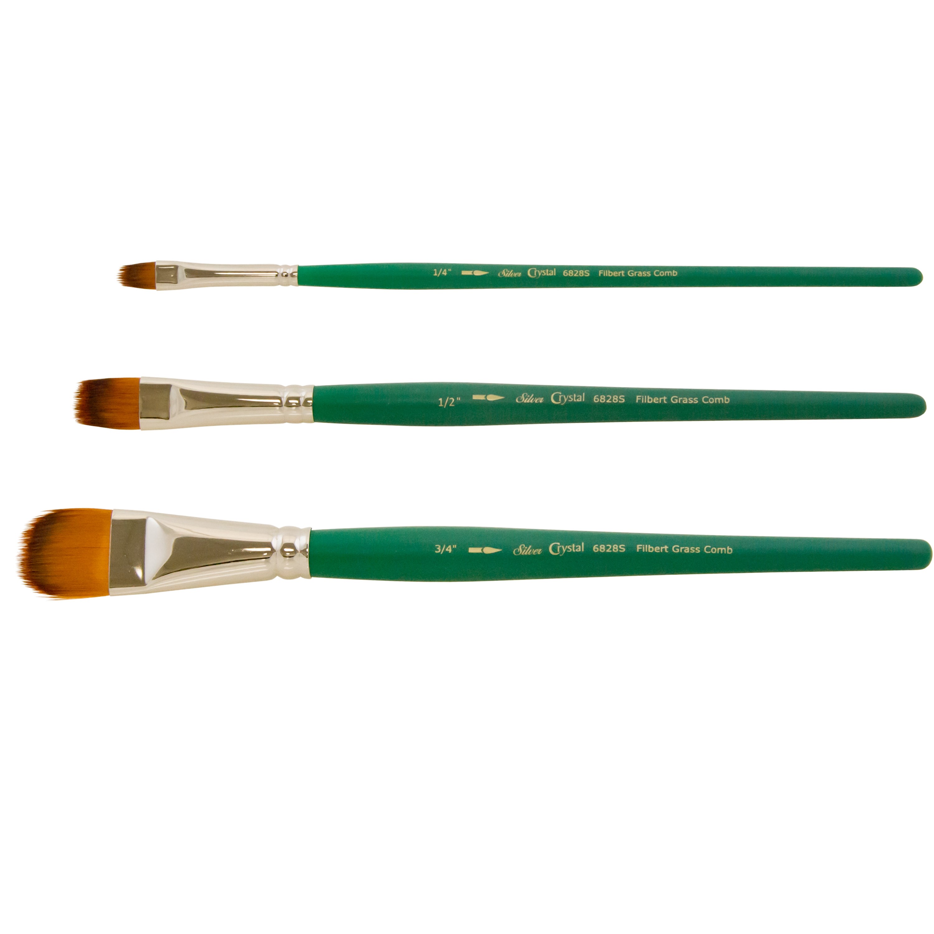 

Кисть синтетика Silver Brush 6828S grass comb Crystal №1/2 (12мм)
