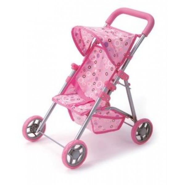 

Коляска для куклы в горошек Melogo розовый 9304 D
