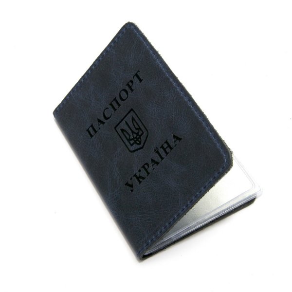 

Синя екошкіряна обкладинка Gofin для id карт OBL-23006