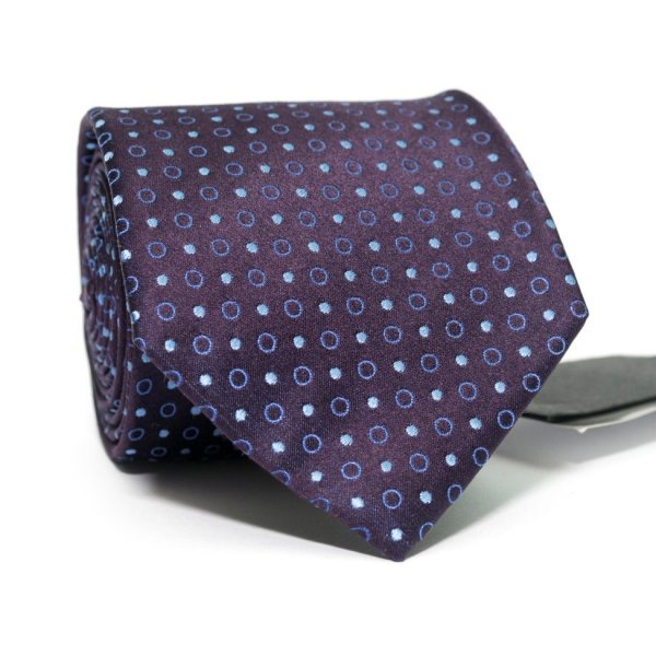 

Краватка чоловіча Фіолетова в блакитні крапки GIN-2361
