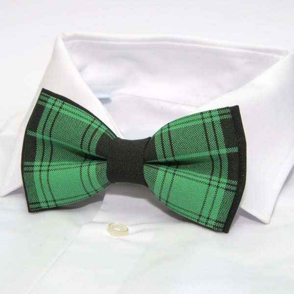 

Чорно-зелений двошаровий краватка-метелик в клітинку Gofin AB-7273