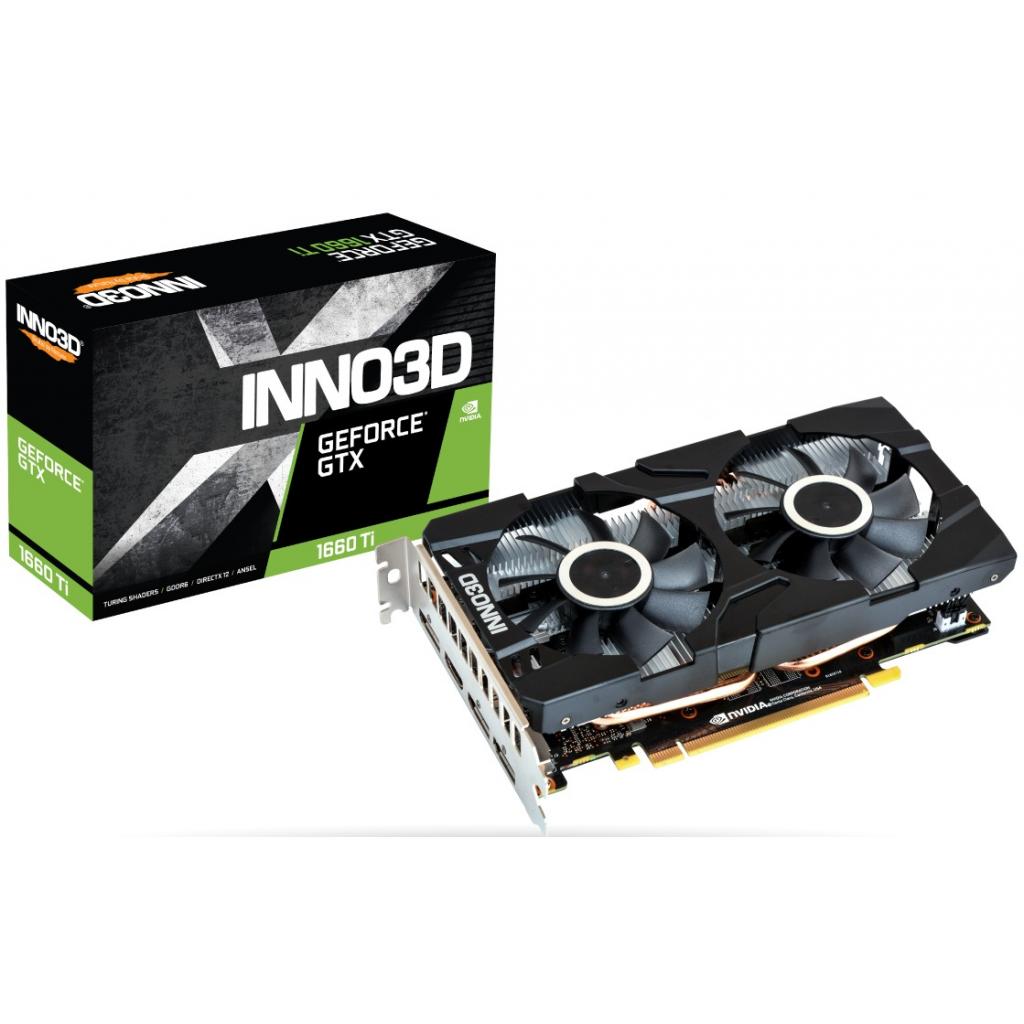 

Видеокарта INNO3D GeForce GTX1660 Ti 6144Mb Twin X2 (N166T2-06D6-1710VA15)