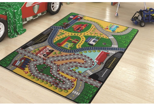 

Коврик в детскую комнату Confetti Freeway Yesil 100x150 Разноцветный