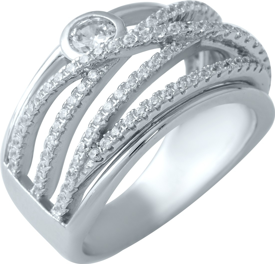 

Серебряное кольцо SilverBreeze с фианитами 1905999 17 размер, 17 размер