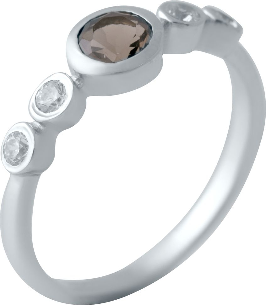 

Серебряное кольцо SilverBreeze с натуральным раухтопазом димчатим кварцем 2033530 17.5 размер, 17.5 размер