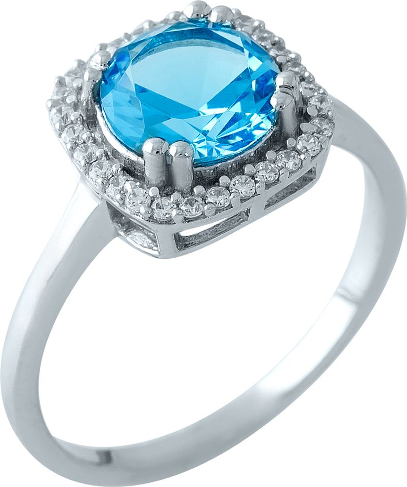 

Серебряное кольцо SilverBreeze с аквамарином nano 1965337 17.5 размер, 17.5 размер