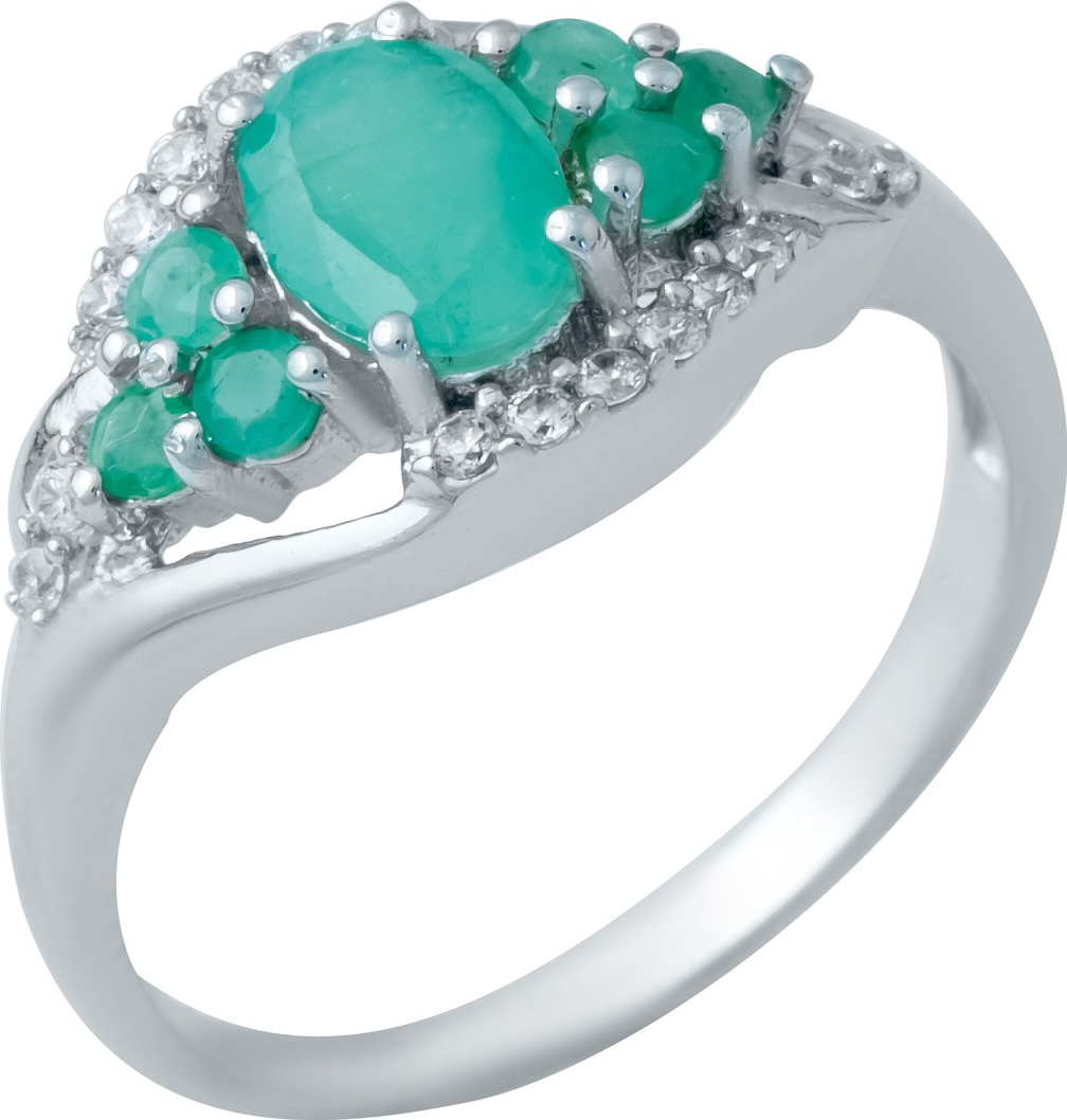 

Серебряное кольцо SilverBreeze с натуральным изумрудом 1940679 18.5 размер, 18.5 размер