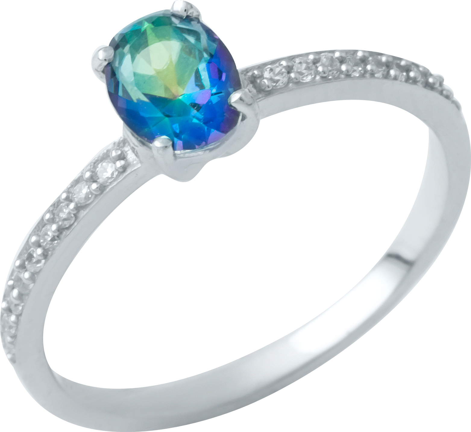 

Серебряное кольцо SilverBreeze с натуральным мистик топазом 1949870 18 размер, 18 размер