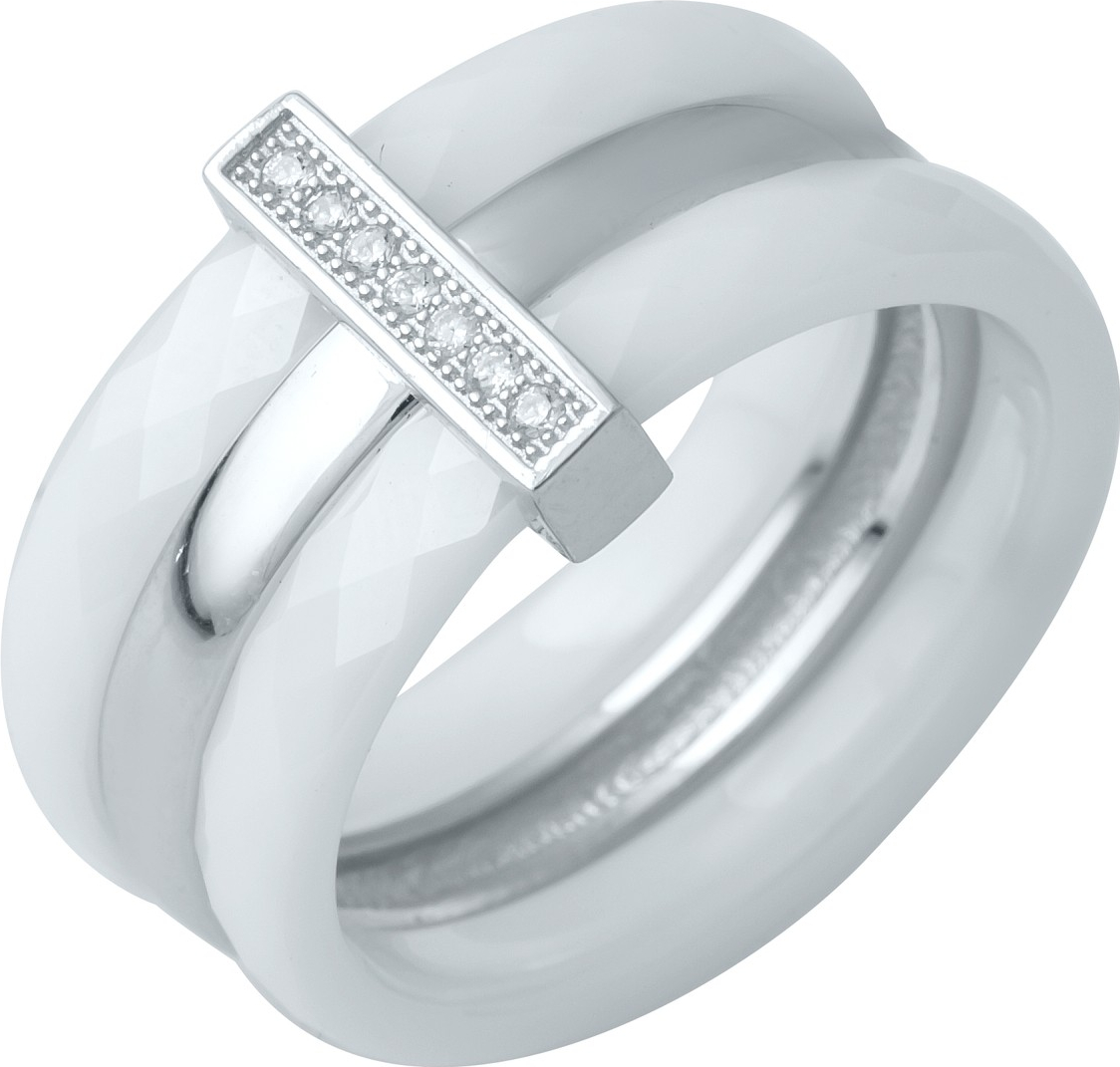 

Серебряное кольцо SilverLine с керамикой 0481791 17.5 размер, 17.5 размер