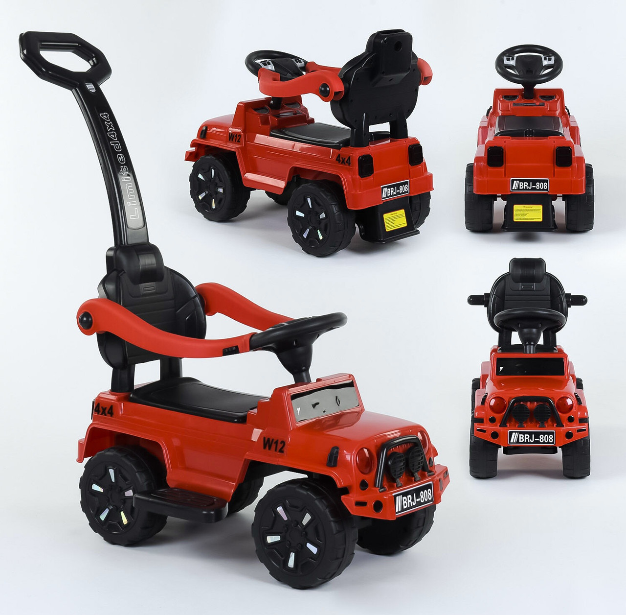 

Машина-Толокар с ручкой 808 W-5566 JOY (4) цвет Красный