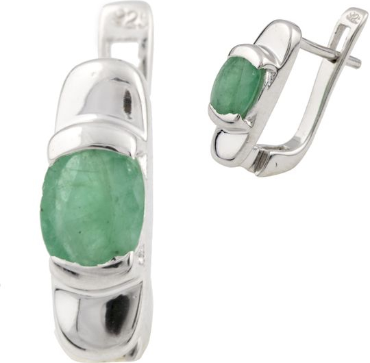 

Серебряные серьги SilverBreeze с натуральным изумрудом 0465548, размер