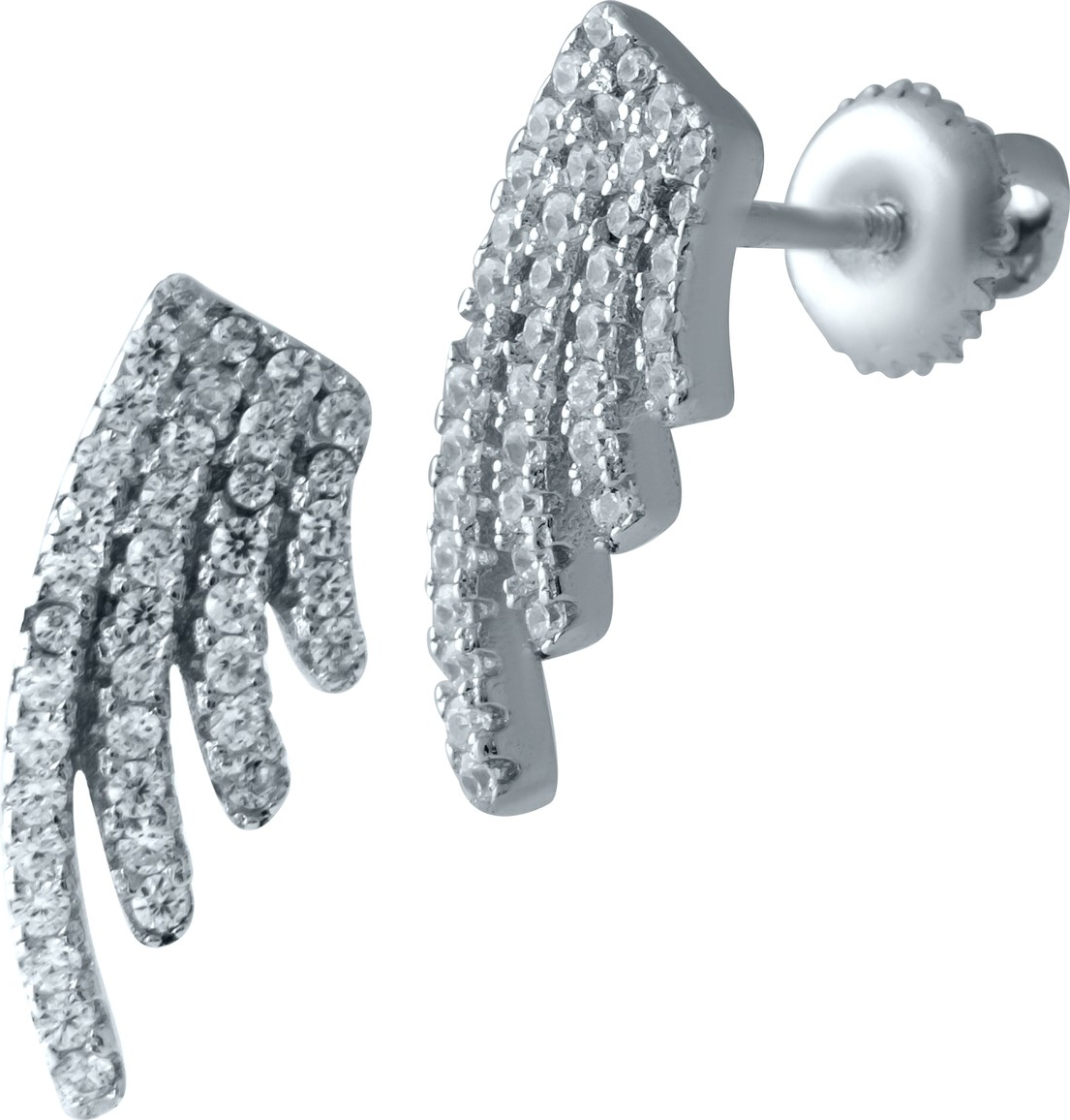 

Серебряные серьги SilverBreeze с фианитами 1909508, размер