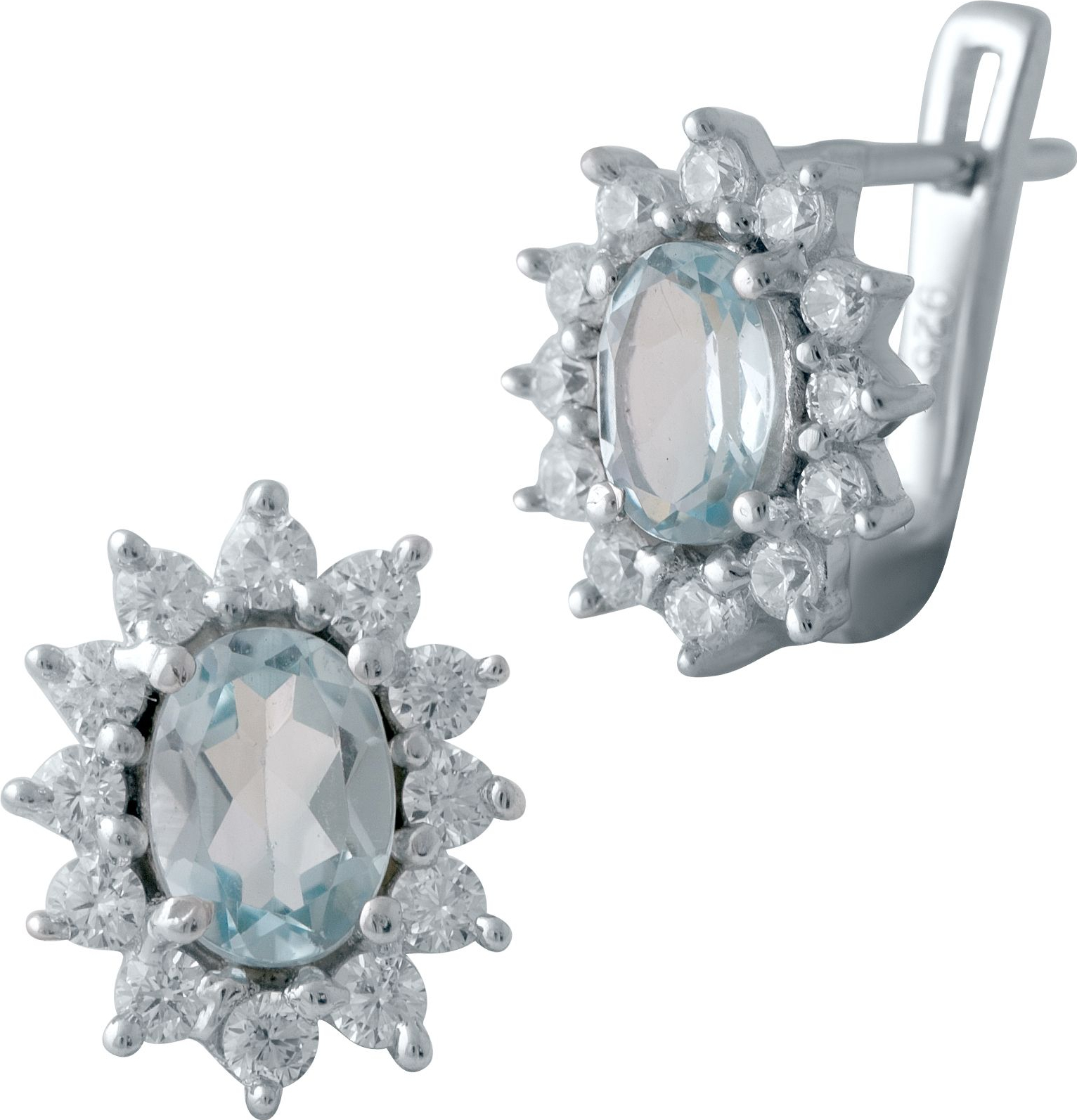 

Серебряные серьги SilverBreeze с натуральным топазом 2042976, размер