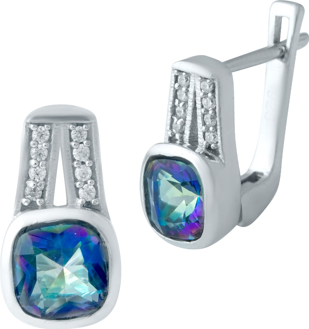 

Серебряные серьги SilverBreeze с натуральным мистик топазом 1950883, размер