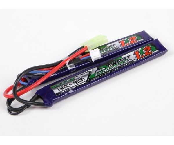 

Аккумулятор LiPo 2S 7.4V 1200mAh 25-50C mini tamiya Turnigy nano-tech Airsoft нунчаки