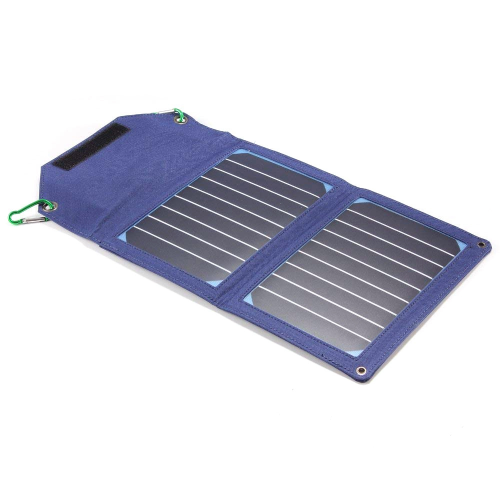 

Power bank 8000 mAh Solar, 2xUSB, 5V / 1A / 2,1A, USB - microUSB, ударо защищеный прорезиненный корпус, Blue