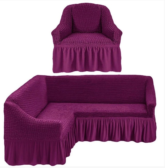 

Чехлы на угловой диван и кресло Home Collection Evibu Турция Фиолетовый (NUK-11418)