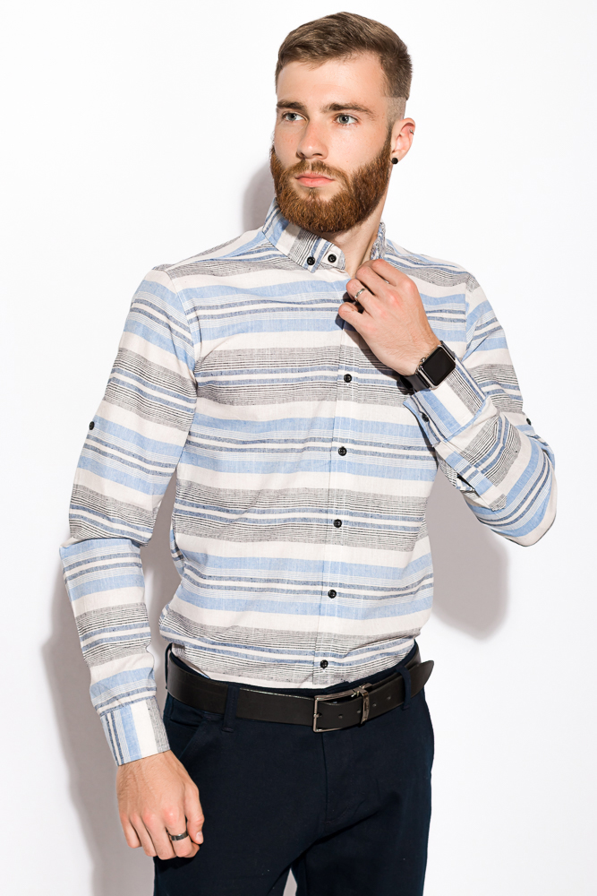 

Рубашка Time of Style 111P038 XL Молочно-голубой