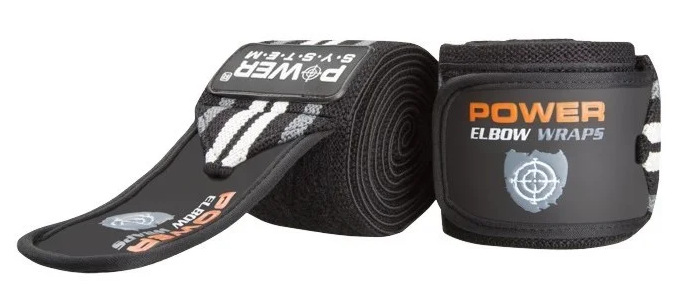 

Локтевые бинты Power System Elbow Wraps PS-3600 Grey/Black